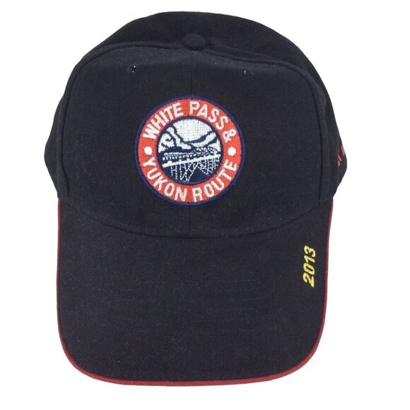 White Pass & Yukon Route Embroidered Black Hat Cap 2013 Cotton Adjustable - Picture 1 of 5